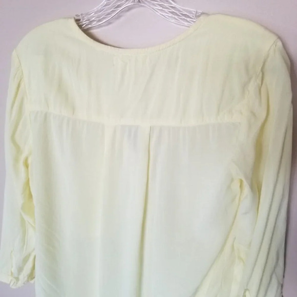 𝅺anthropologie  Cloth & Stone Yellow Button Up Blouse XS - Picture 4 of 13